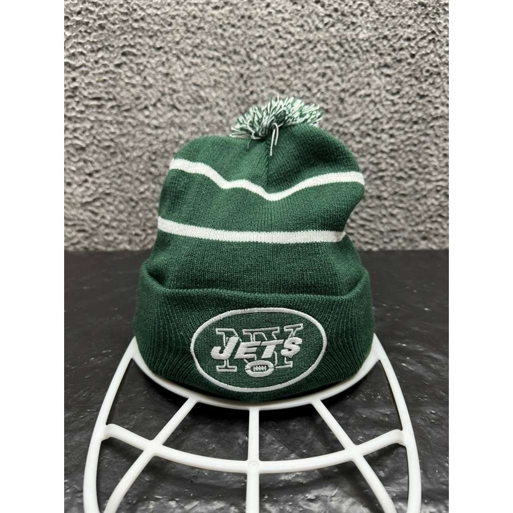 New‎ York Jets Season Ticket Holder Exclusive Pom Cuffed Knit Hat White Green